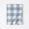 Gingham Kids Throw - Smoke Blue/Ivory -Dream Home Art 21676901 P