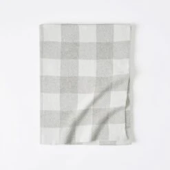 Gingham Kids Throw - Grey /Ivory 7 Gingham Kids Throw - Grey /Ivory -Dream Home Art 21676902 P