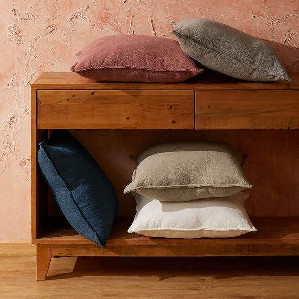 Sorano Linen Blend Cushion - Pale Grey 4 Sorano Linen Blend Cushion - Pale Grey - Image 3