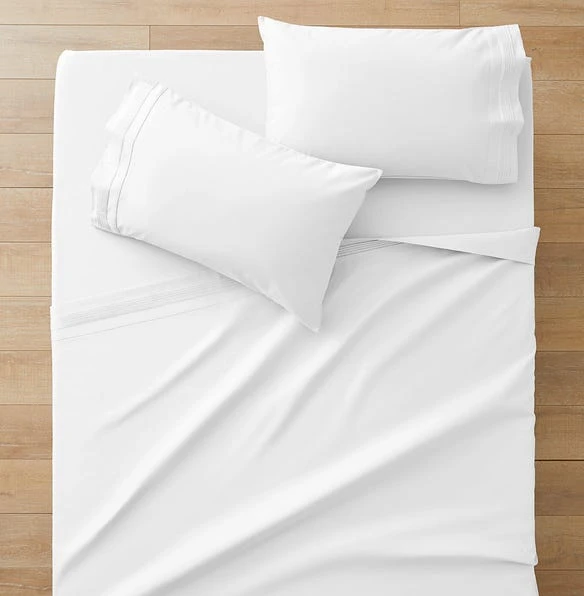 Luxe 1200 TC Egyptian Cotton Sheet Set - White 4 Luxe 1200 TC Egyptian Cotton Sheet Set - White - Image 2