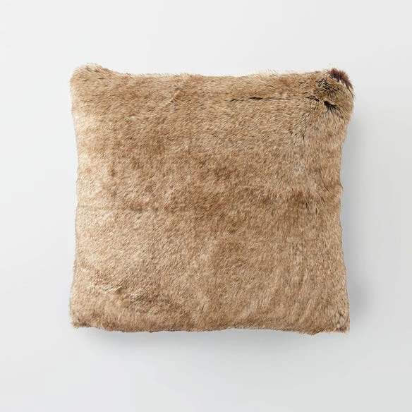 Arctic Faux Fur Cushion - Brown Fox 5 Arctic Faux Fur Cushion - Brown Fox - Image 3