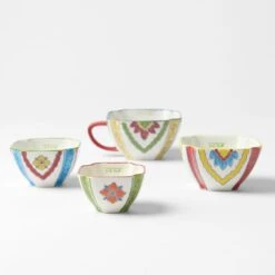 Florentino Square Measuring Cups Set Of 4 - Multi Colour -Dream Home Art 19164801 V01
