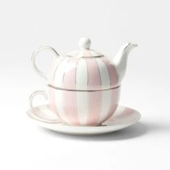 Miss Stripe Tea Set - Pastel Pink -Dream Home Art 19174903 V01 1