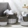 Storage Basket With White Paint Base 1 Storage Basket With White Paint Base -Dream Home Art 19213101 P 1