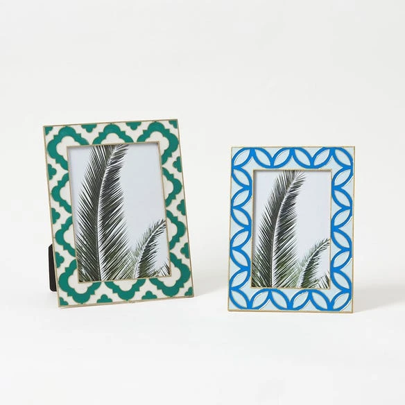 Enamel Geometric Frame - Green 4 Enamel Geometric Frame - Green - Image 2