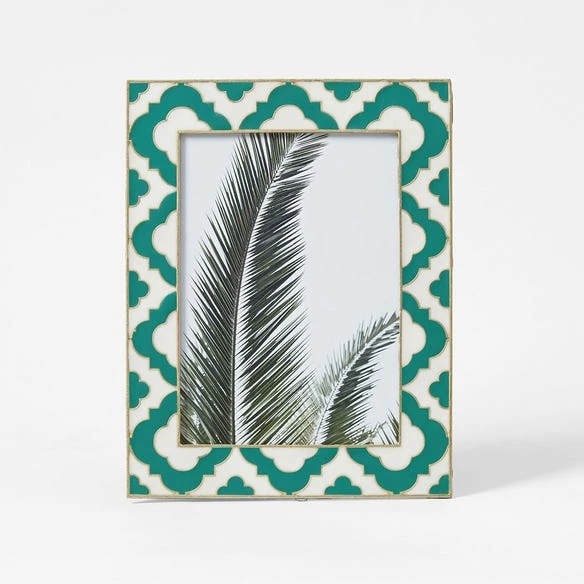 Enamel Geometric Frame - Green 3 Enamel Geometric Frame - Green