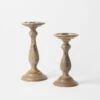 Wood Base Candle Sticks