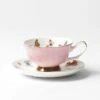 Miss Butterflies Teacup And Saucer - Pink 1 Miss Butterflies Teacup And Saucer - Pink -Dream Home Art 19448801 P
