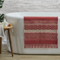 Mali Bath Mats - Rust Ivory -Dream Home Art 20091702 V03 1