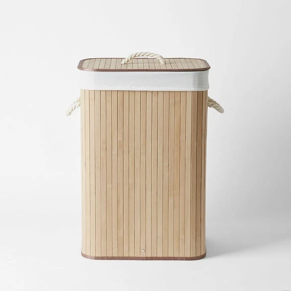 Collapsible Bamboo Hamper - Natural 4 Collapsible Bamboo Hamper - Natural - Image 2
