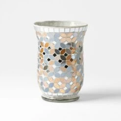 Mosaic Hurricane Candle Holder