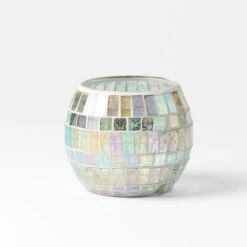 Mosaic Round Votive Candle Holder