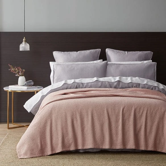 Estelle Cotton Blanket - Blush 4 Estelle Cotton Blanket - Blush - Image 2