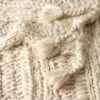Claudine Hand Knit Throw - Cream