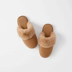 Felt Fur Slip On - Tan