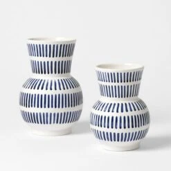 Frankie Flared Stripe Vase Large 7 Frankie Flared Stripe Vase Large -Dream Home Art 21431301 V02