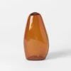 Pebble Stone Shaped Glass Vase - Amber 2 Pebble Stone Shaped Glass Vase - Amber -Dream Home Art 21440302 V01