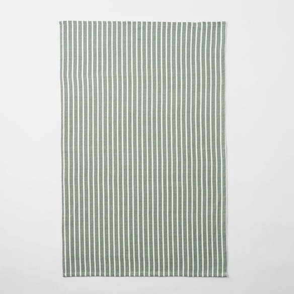 Yarn Dye Stripe Tea Towel Set Of 3 - Khaki 5 Yarn Dye Stripe Tea Towel Set Of 3 - Khaki - Image 3