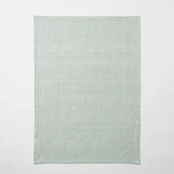 Yarn Dye Stripe Tea Towel Set Of 3 - Khaki 4 Yarn Dye Stripe Tea Towel Set Of 3 - Khaki - Image 2