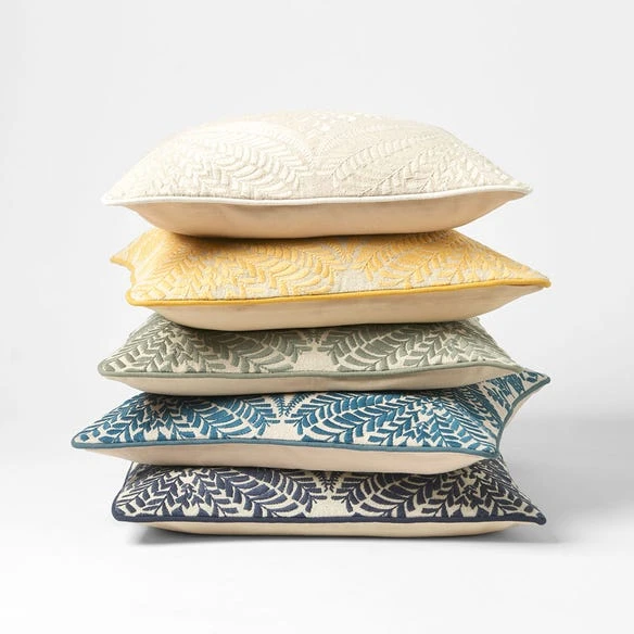 Sandford Embroidered Cushion - Ink 3 Sandford Embroidered Cushion - Ink