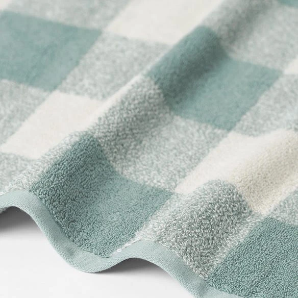 Gingham Towel - Pale Blue 3 Gingham Towel - Pale Blue
