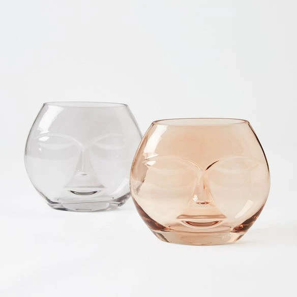 Maya Round Face Vase - Rose Pink 4 Maya Round Face Vase - Rose Pink - Image 2