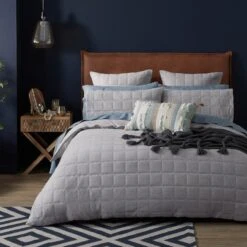 Madden Jersey Quilt Cover - Grey -Dream Home Art 21928801 p 1