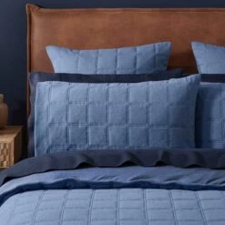 Madden Jersey Quilt Cover - Denim -Dream Home Art 21929102 p 1