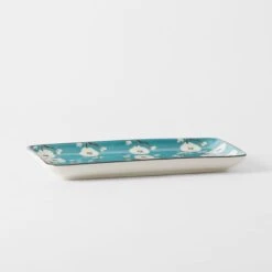 Cherry Blossom Rectangle Platter - Teal 7 Cherry Blossom Rectangle Platter - Teal -Dream Home Art 22047301 v01 1