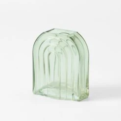 Ruby Arch Glass Vase - Green