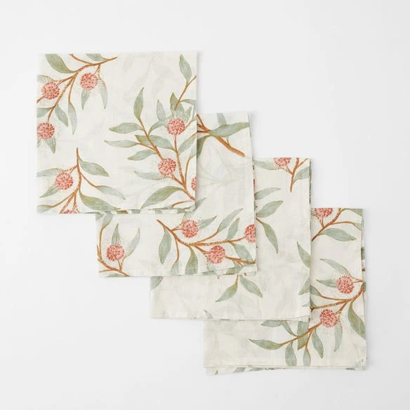 Hakea Linen Napkin Set Of 4 3 Hakea Linen Napkin Set Of 4