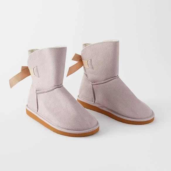 Suede Slipper Boot - Lilac 3 Suede Slipper Boot - Lilac