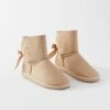 Suede Slipper Boot - Natural -Dream Home Art 22495601 P