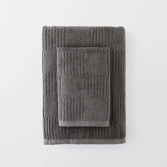 Marla Rib Towel - Charcoal 4 Marla Rib Towel - Charcoal - Image 2