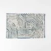Archer Bath Mat - Steel Blue/Ivory