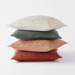 Elsie Quilted Cushion - Ivory