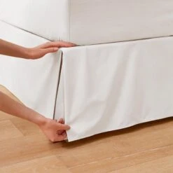 Perfects Pleated Valance - White -Dream Home Art Core Valance LS Bedding Perfects Pleated Valance White Detail 2 5