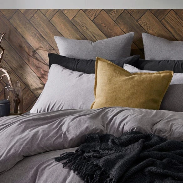 Jersey Quilt Cover - Grey 3 Jersey Quilt Cover - Grey