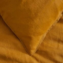 Milano Linen Quilt Cover - Mustard -Dream Home Art G MILANO 010803 00140 V03