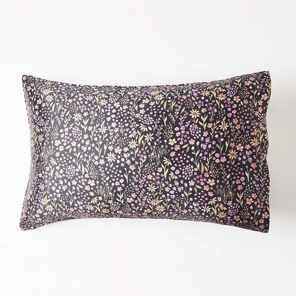 Silk Print Pillowcase - Aubergine 5 Silk Print Pillowcase - Aubergine - Image 3