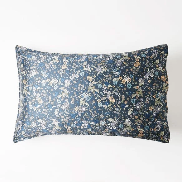 Silk Print Pillowcase - Blue 5 Silk Print Pillowcase - Blue - Image 3