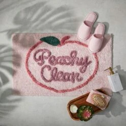 Peachy Bath Mat -Dream Home Art G WORDED BM 110102 00200 P