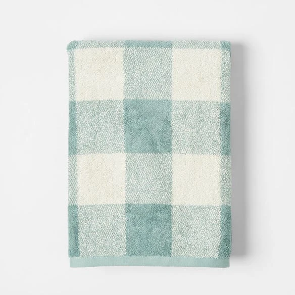 Gingham Towel - Pale Blue 5 Gingham Towel - Pale Blue - Image 3