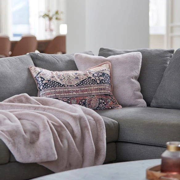 Dream Home Art -Dream Home Art M F Aman Vintage Cushion Multi Blush 60x40cm 20975601 V2 1