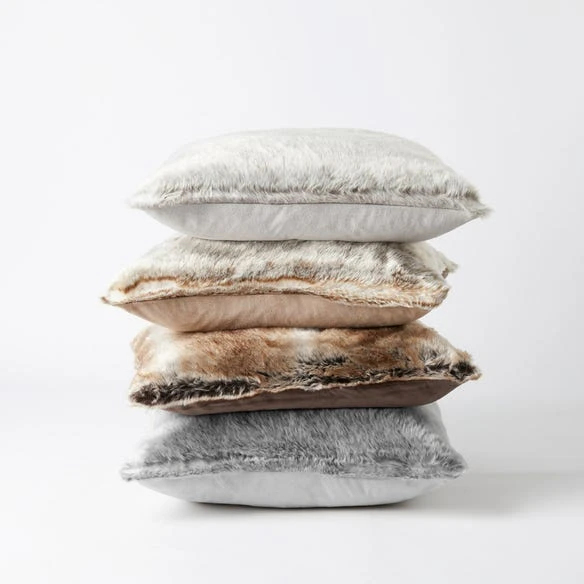 Arctic Faux Fur Cushion - Brown Fox 4 Arctic Faux Fur Cushion - Brown Fox - Image 2