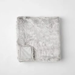 Arctic Faux Fur Throw - Grey Fox 8 Arctic Faux Fur Throw - Grey Fox -Dream Home Art M F Arctic Faux Fur Throw Grey Fox 12388017 1