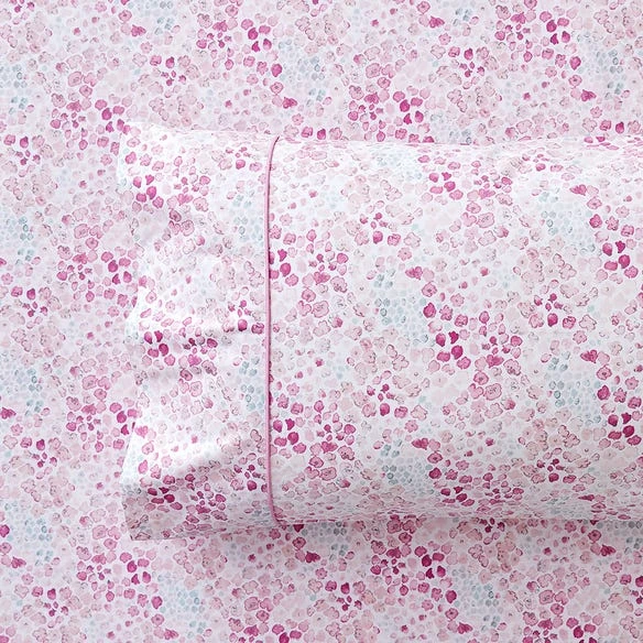 Beth 250 TC Cotton Sheet Set - Pink Floral 3 Beth 250 TC Cotton Sheet Set - Pink Floral