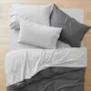 Caviar 250 TC Cotton Sheet Set - Silver -Dream Home Art M F Caviar 250TC QSS Silver SI 7