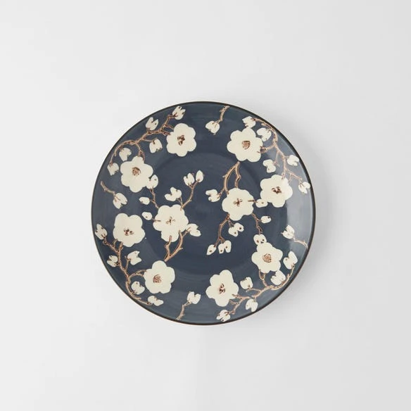 Cherry Blossom Plate - Slate Blue 4 Cherry Blossom Plate - Slate Blue - Image 2
