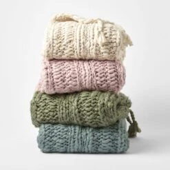 Claudine Hand Knit Throw - Cream -Dream Home Art M F Claudine Hand Knit Throws W21 213947 R 6